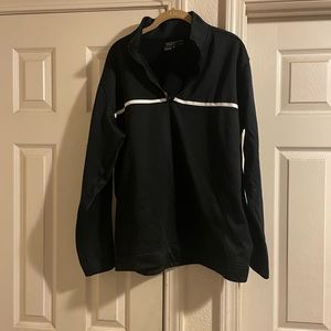Damaged Zipper Nike Golf black/white long sleeve quarter zip pullover